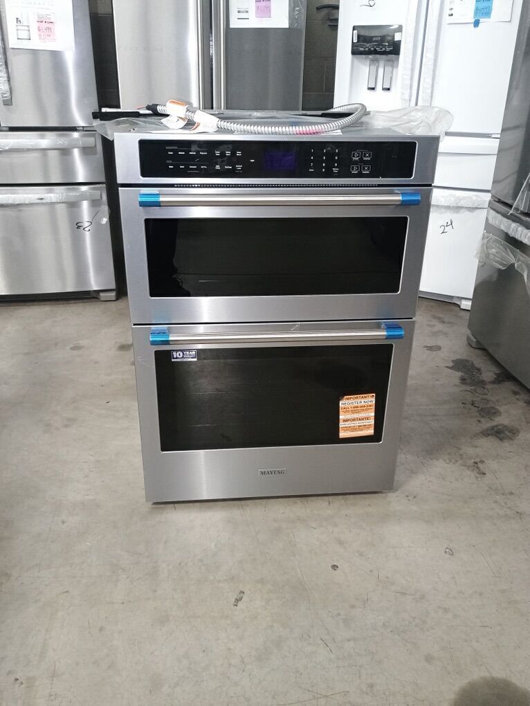 NEW MAYTAG 30 INCH MICROWAVE WALL OVEN COMBO