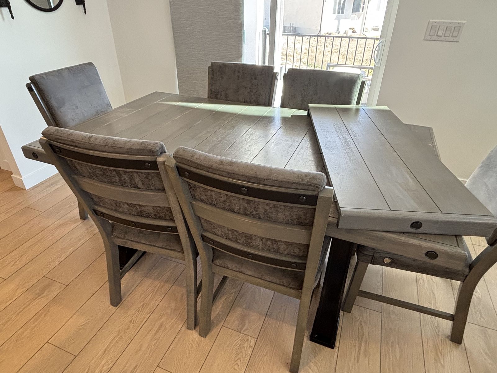 Grey Wood Dining Room Table