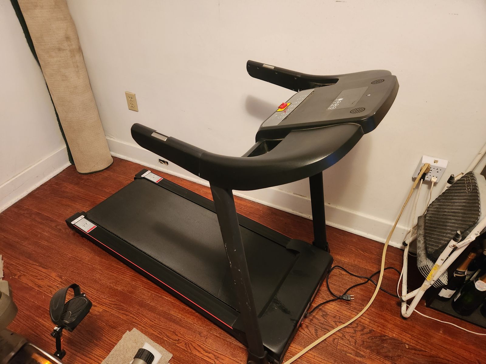 Almost new walking pad treadmill with armrests and control panel.  Really nice.  Works perfect.