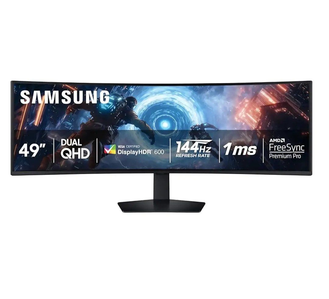 Curved Gaming Monitor, Ultra-Wide 32:9 Screen, Dis