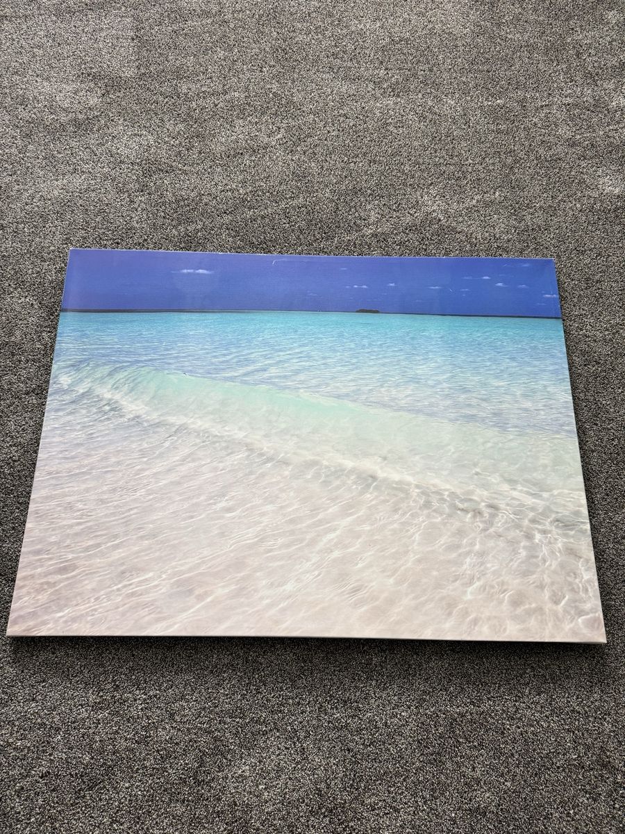 Ocean Beach Wave Canvas Wall Art - Tropical Seascape Decor