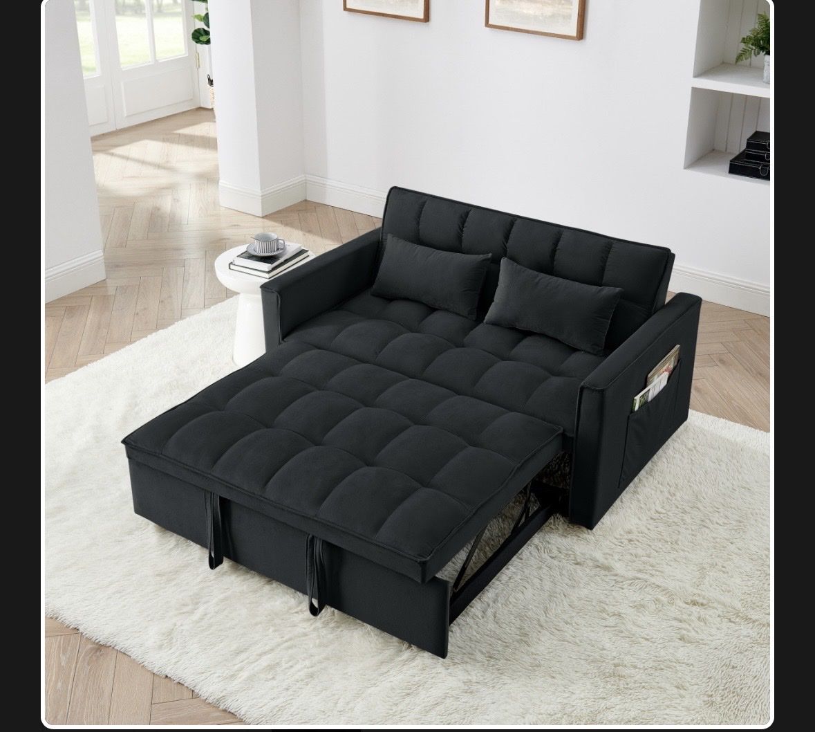 Black Convertible Sofa Bed
