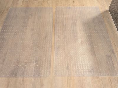 Set of 2 Plastic Office Floor Mats - For Carpet & Hardwood