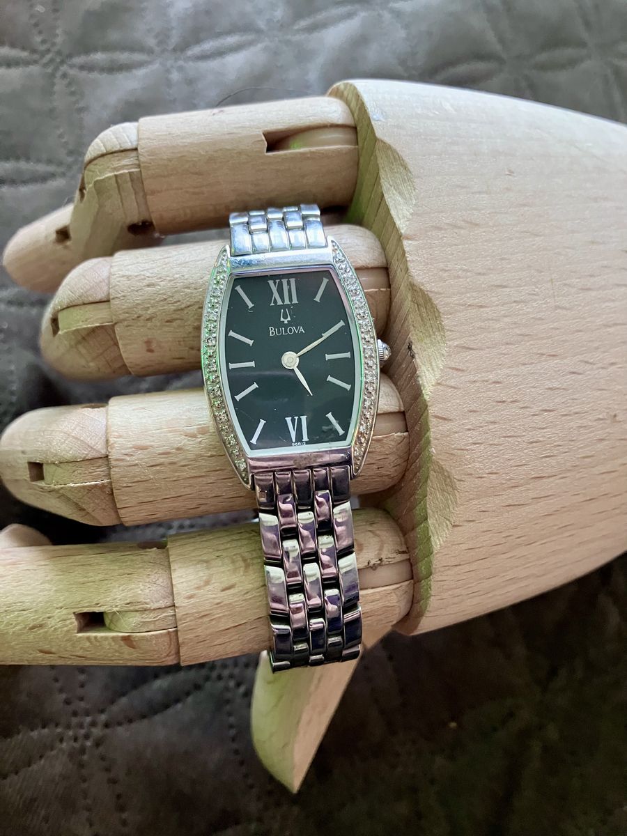 Bulova Diamond Watch With Stainless Band