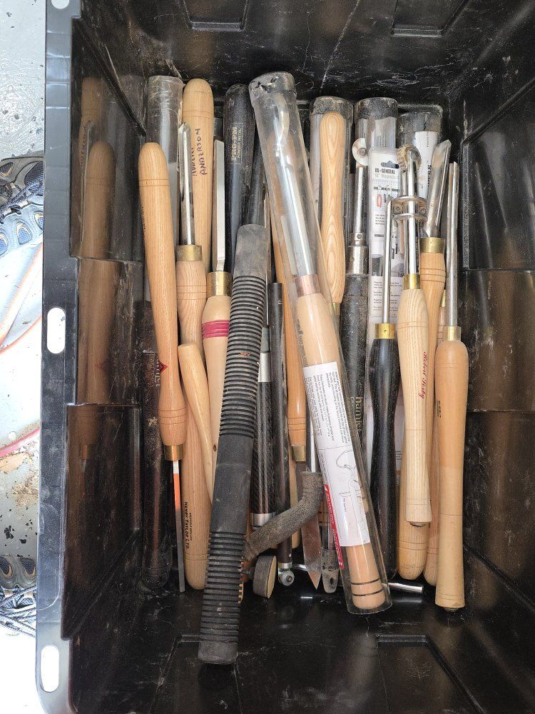 wood lathe tools. come make an offer. also have a lot of turning blanks.