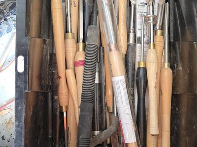 wood lathe tools. come make an offer. also have a lot of turning blanks.