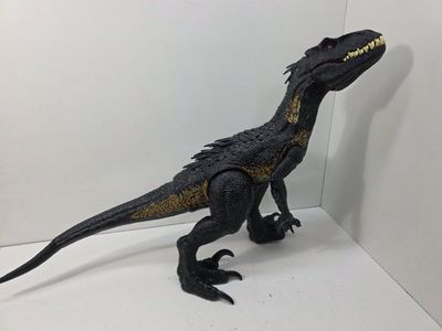 super colossal HUGE! Indoraptor Dinosaur Action Figure Toy Mattel Black & Gold