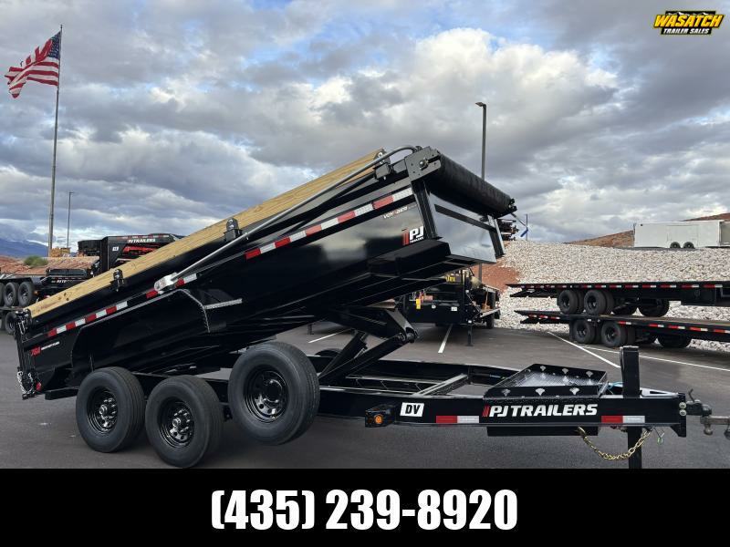 PJ Trailers 7X16 14K DV LOW PRO Dump Trailer