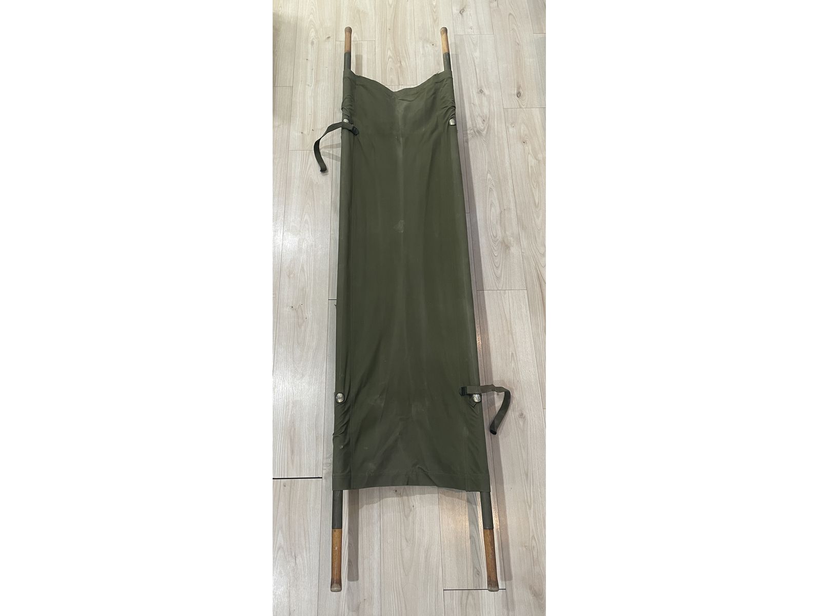 Vintage Military 1950 FCDA Folding Cot Stretcher Gurney Green
