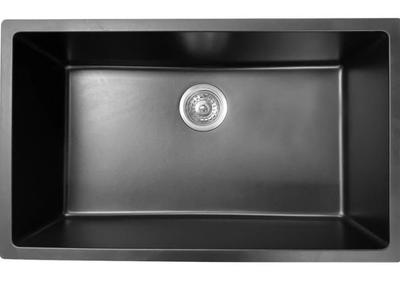 18", 27", 30" Black Quartz Undermount Sink