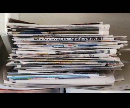 Stack of Newspapers for Crafting, Packing, or General Use