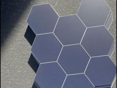 Peel and stick black tiles