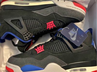 Nike Air Jordan 4 Retro SE Craft 'Medium Olive' Black/Blue/Red Men's Sneakers