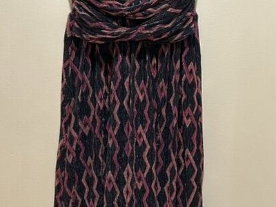 Ciebon Byanca Print Crinkle Chiffon Maxi Dress