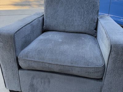 Gray Fabric Armchair Accent Chair