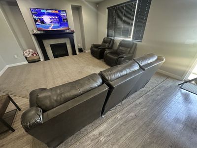 Leather Couch with recliners