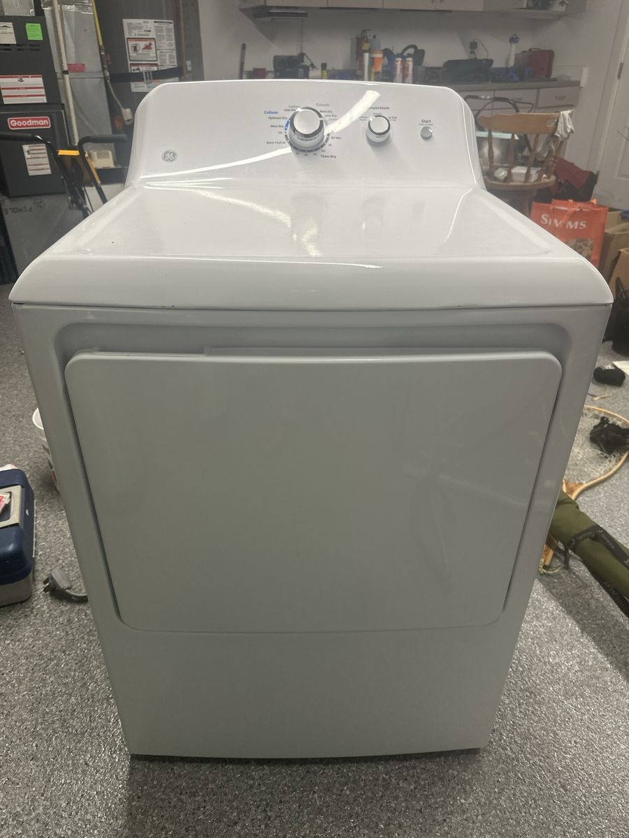 GE White Electric Dryer with Multiple Drying Cycles - UsedGood