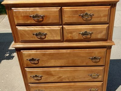 Dresser 7 Drawer Maple Mid Century