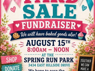 Community Yard Sale Fundraiser August 15th