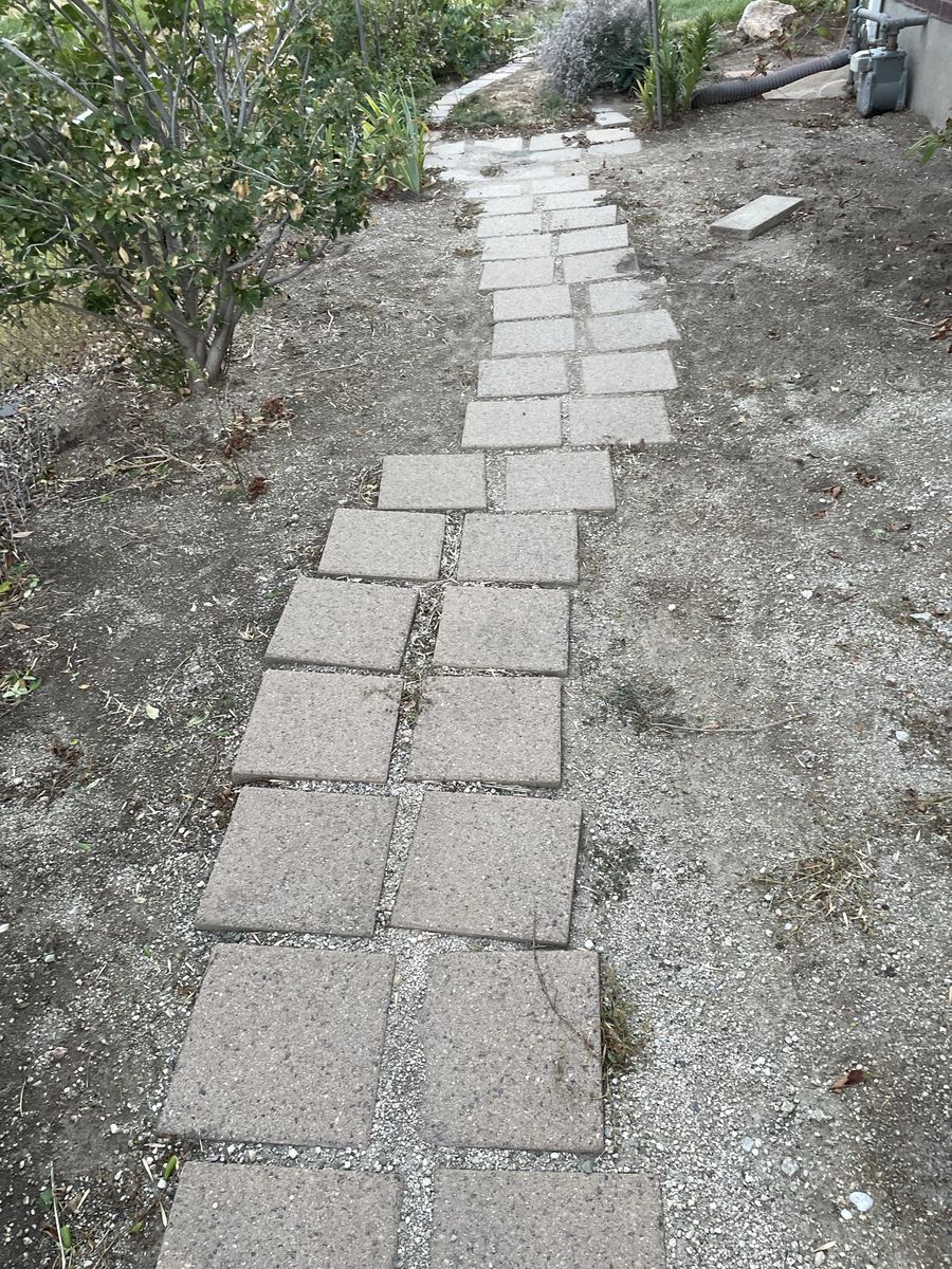 Patio stone walkway