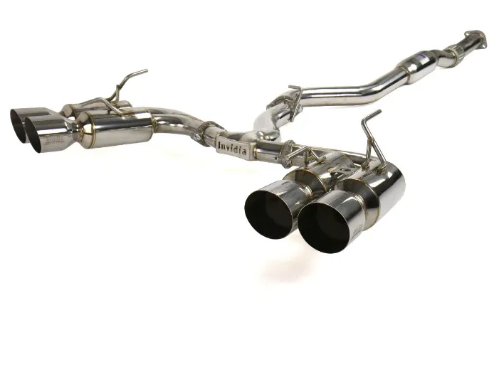 Invidia R400 Catback Exhaust for 08-14 Subaru STI & WRX 11-14 WRX Hatchback R400 Quad S.S.Tip HS08ST5GM4SS