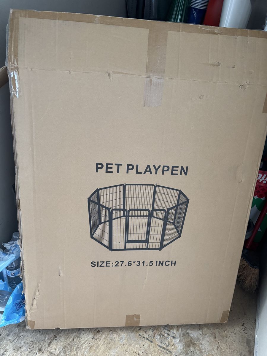 Metal Pet Playpen Exercise Pen 27.6x31.5 Inch