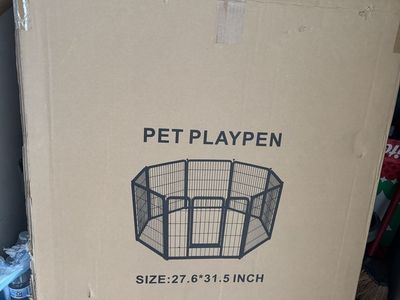 Metal Pet Playpen Exercise Pen 27.6x31.5 Inch