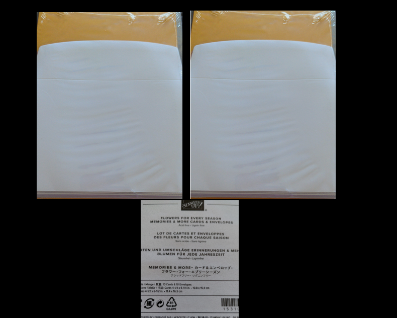 2 NEW PKGS Stampin' Up! Flowers For Every Season Memories & More Cards Envelopes NEW