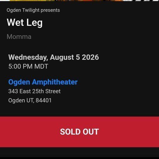 Wet Leg Concert Tickets - Ogden Twilight at Ogden Amphitheater - August 5