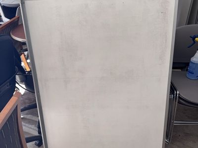 Large Whiteboard with Aluminum Frame - Used Dry Erase Board for Office or Home
