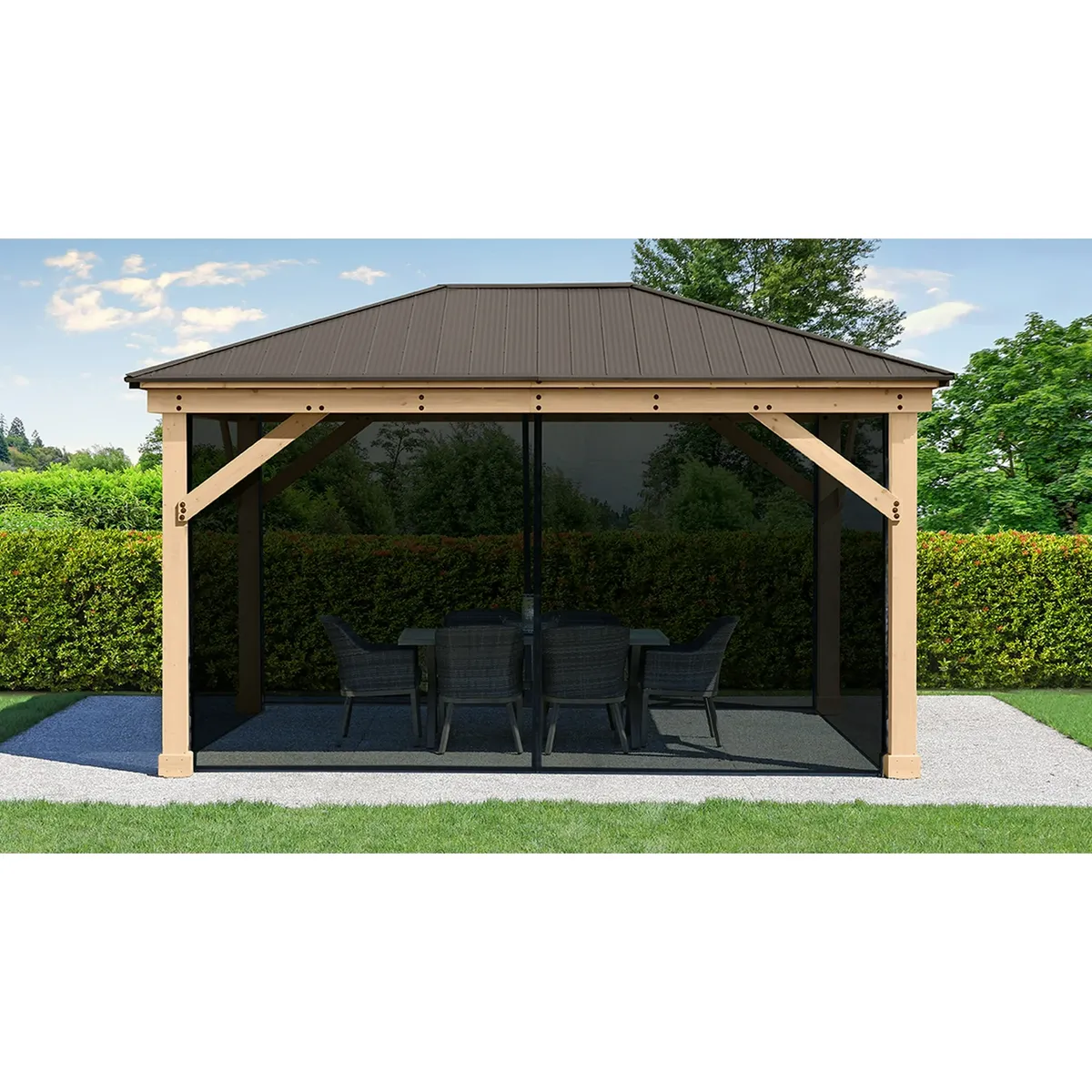 Yardistry 12' x 16' Meridian Gazebo Mosquito Mesh Kit