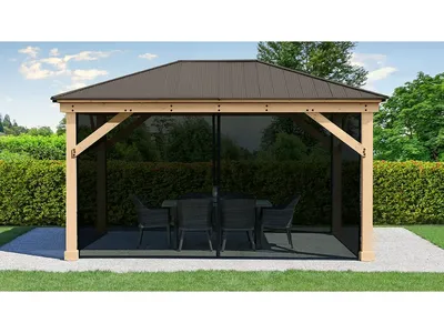 Yardistry 12' x 16' Meridian Gazebo Mosquito Mesh Kit