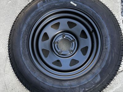 Set Of 4 Trailer Tires/Wheels 205/75/15 - Draper
