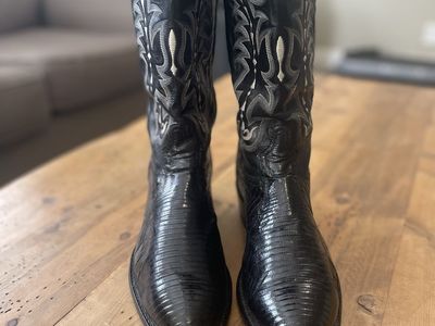Tony Lama Lizard-Skin Boots - 12D