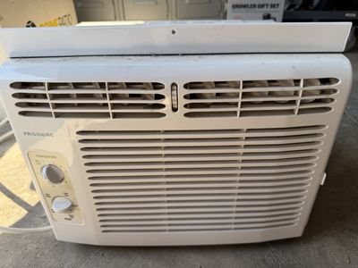 Frigidaire 5,000 BTU window air conditioner in good working condition.