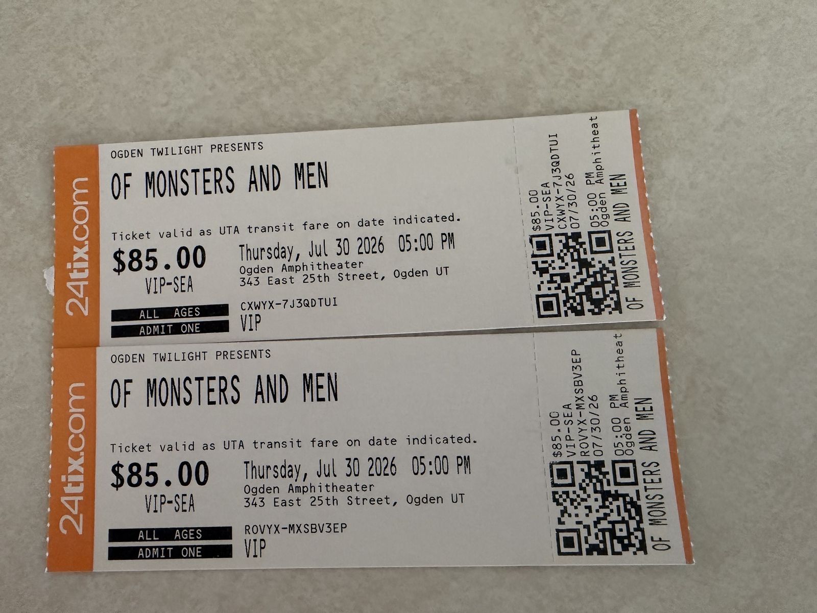 Ogden Twilight VIP Tickets – Of Monsters and Men