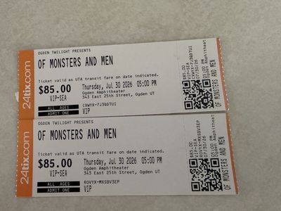Ogden Twilight VIP Tickets – Of Monsters and Men
