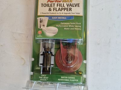 Fluidmaster PerforMAX Universal Toilet Fill Valve & Flapper Kit New