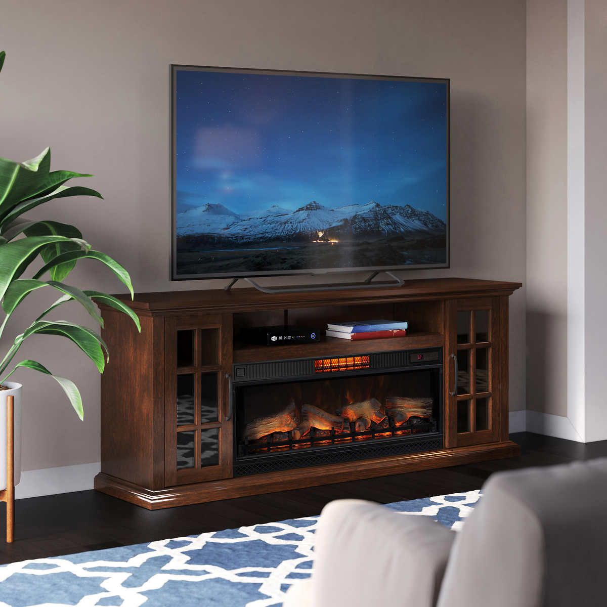 Tresanti Mayson 74in TV Console 2-in-1 Electric Fireplace 1635494 #84688