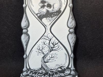 Memento Mori Memento Vivere Hourglass Skull Wall Art Plaque Decorative Decor