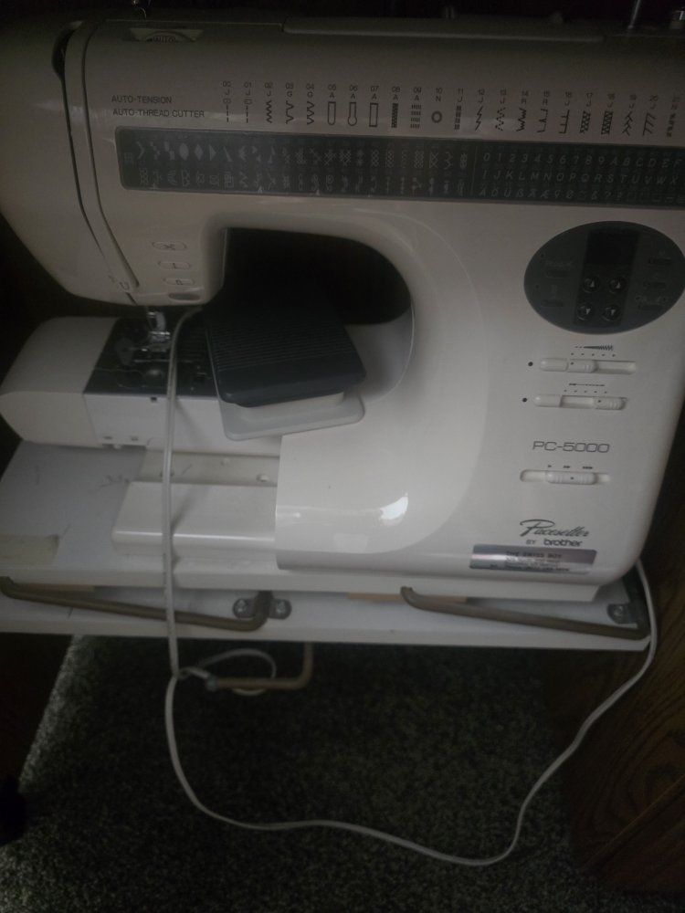 Brother PC-5000 Sewing Machine with Automatic Thread Cutter & Tension Control, Household Use