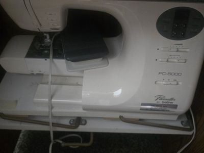 Brother PC-5000 Sewing Machine with Automatic Thread Cutter & Tension Control, Household Use