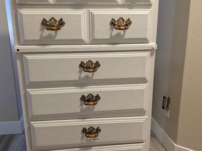 Tall White 6-drawer dresser
