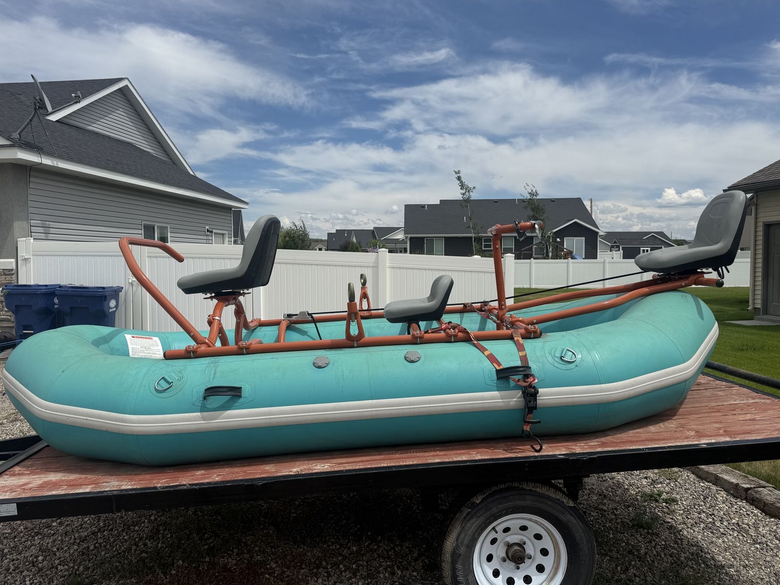 Fly fishing raft