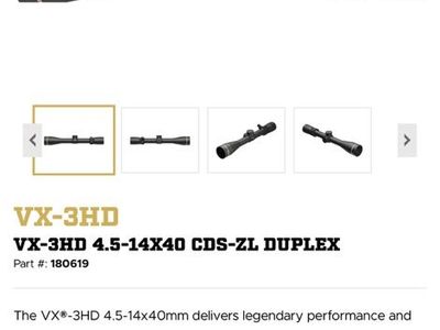 Leupold VX-3HD 4.5-14x40 CDS-ZL