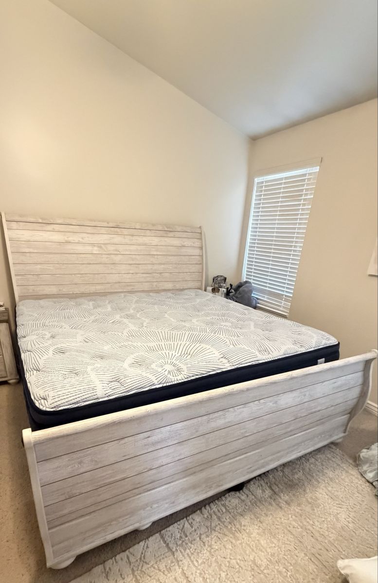 King size bed frame & mattress