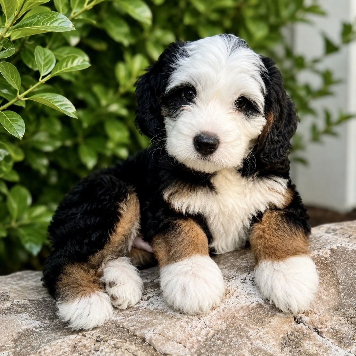 Beautiful Old English Mini Bernedoodles