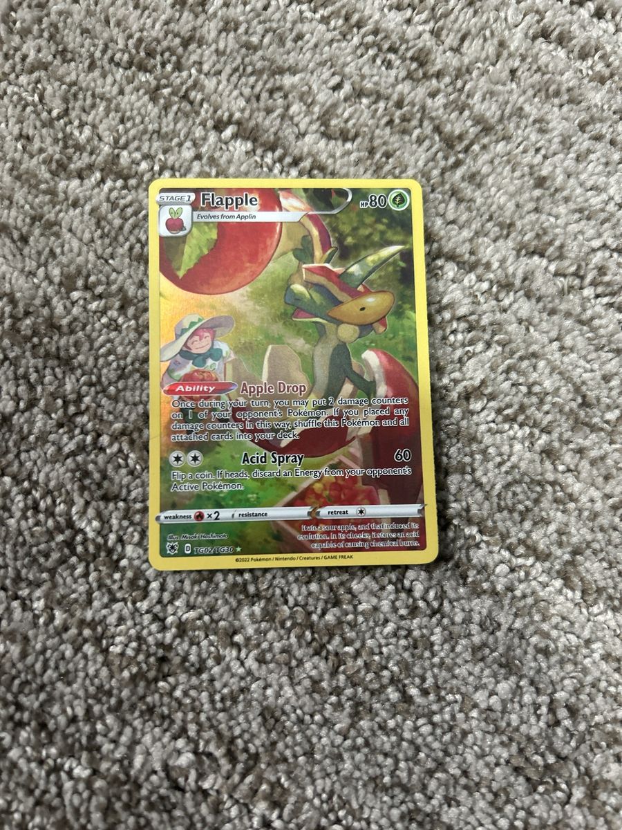 Flapple TG02/TG30 Trainer Gallery Pokemon Trading Card