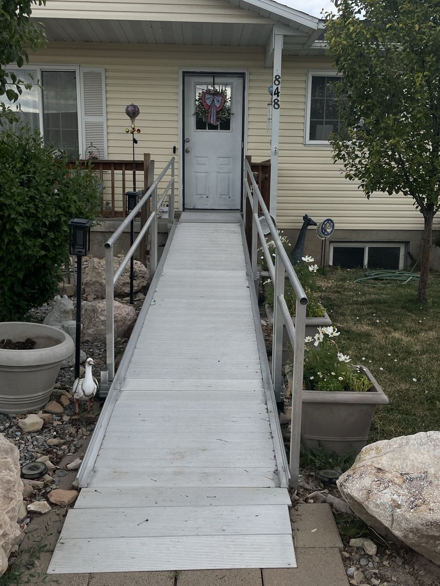 ADA Compliant Aluminum Wheelchair Ramp - 27ft Adjustable w/ Handrails & Entry Ramp