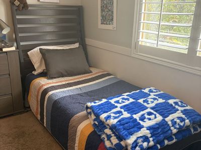 Two twin beds and matching dresser